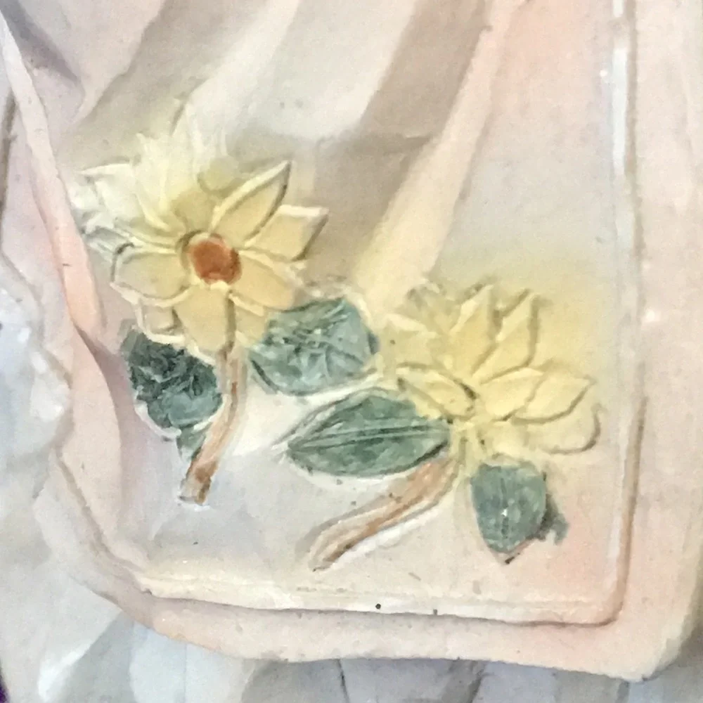 Resin Angel Holding Basket of Flowers